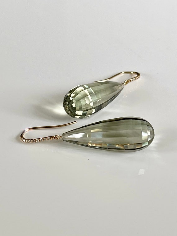 The Agnes Earrings with Prasiolite.