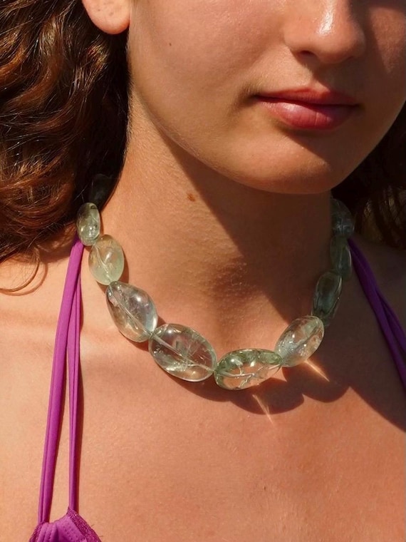 The Jane Prasiolith Necklace