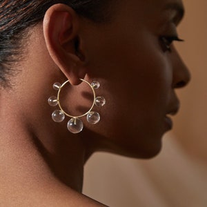 The Luna Crystal Hoops image 1