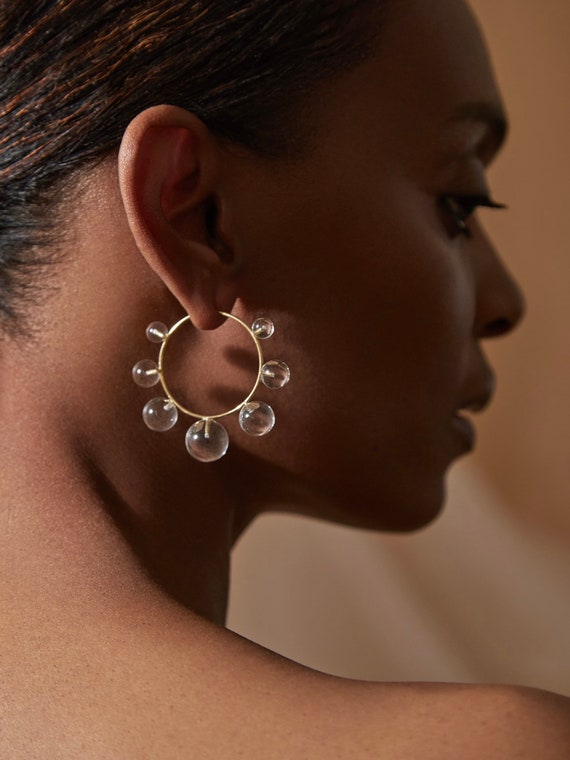 The Luna Crystal Hoops