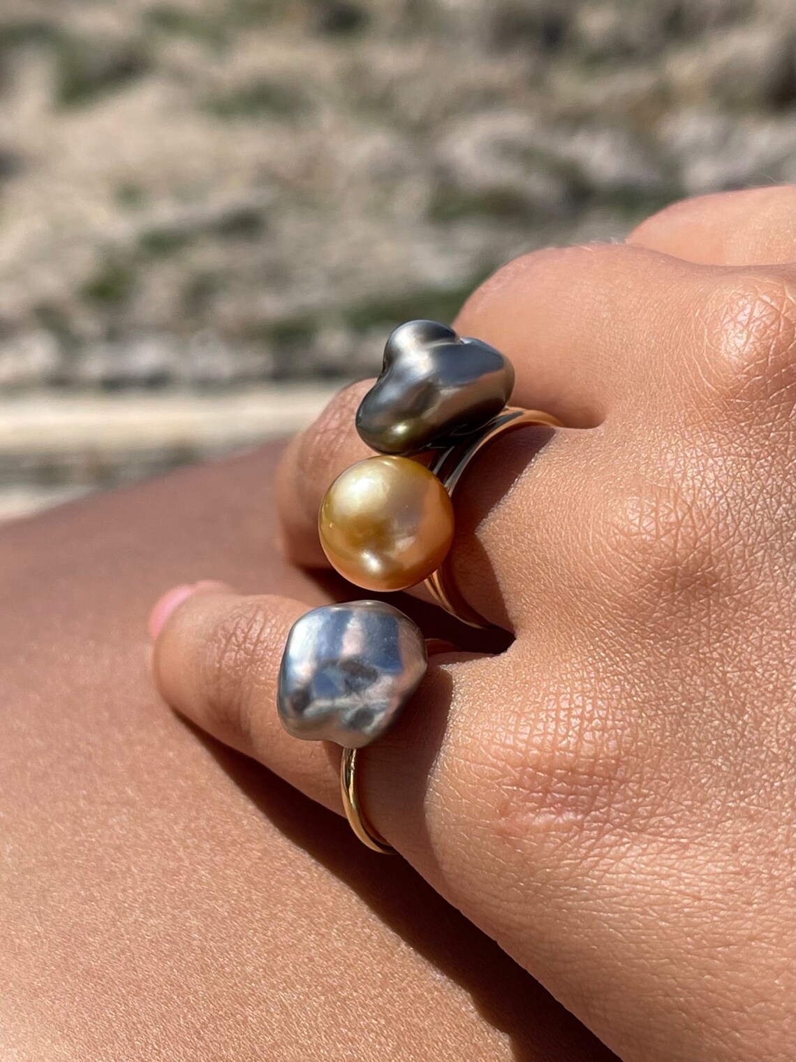 The Cloud Ring Tahitian - Etsy