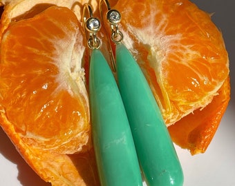 The Agnes Chrysoprase Earrings