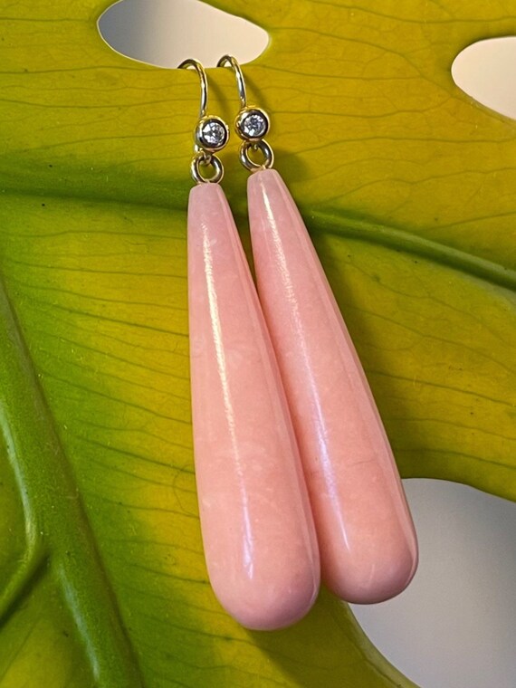 The Agnes Earrings with Pink Opal