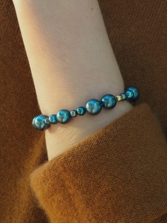 The Jane Bracelet teal Pearl