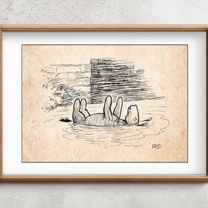 Winnie der Pooh Eeyore klassische Vintage Poster Kindergarten Druck A. Milne Home Wand Dekor A23