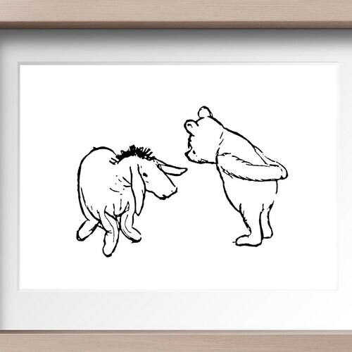 Winnie the Pooh Eeyore Art Print Watercolor Poster Printable - Etsy