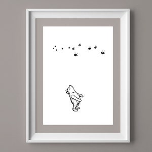 Winnie the Pooh  Poster Classic A.A.Milne Vintage E. H. Shepard Print  Nursery Art Print  Instant Digital Download