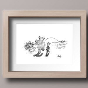 winnie the pooh y piglet alejándose