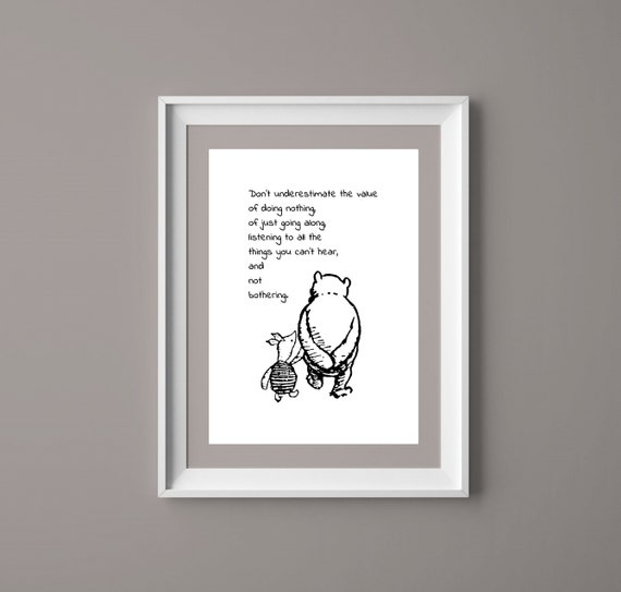 Ne Sous Estimez Pas La Valeur De Ne Rien Faire De Winnie Etsy France