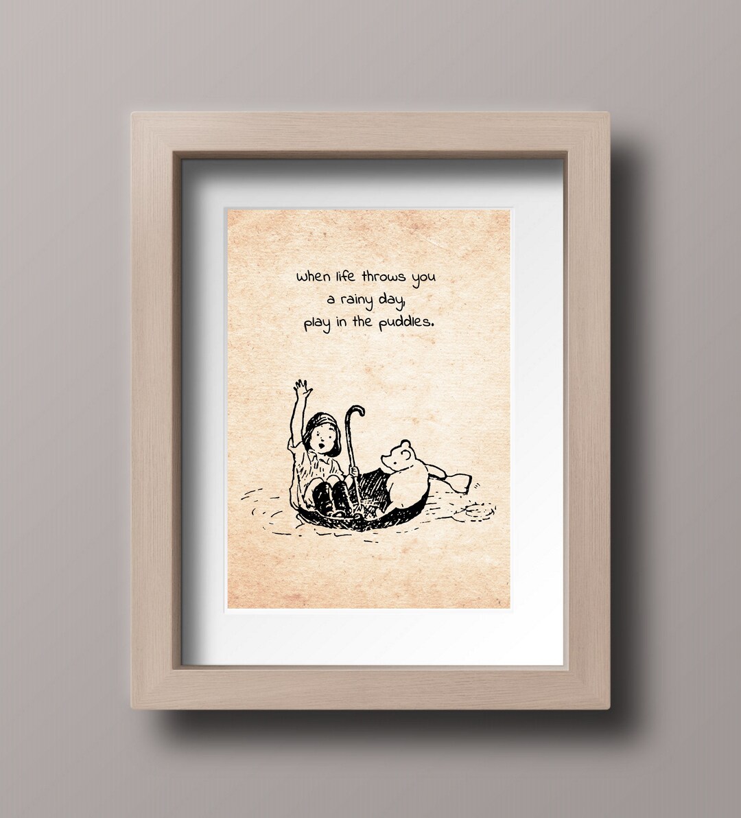 When Life Throws You a Rainy Day Play in the Puddles... Etsy