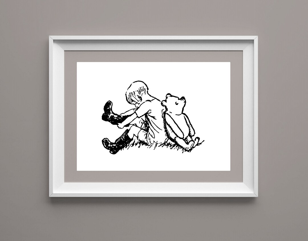 Shepard Christopher Robin Winnie the Pooh and Christopher Robin Poster Classic Vintage E. H ...