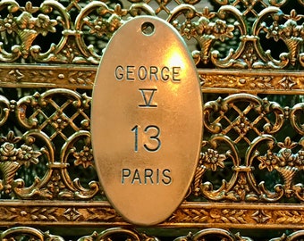 Hotel George V Paris Le Cinq Brass Keychain Lowell Sigmund Birthday Gift