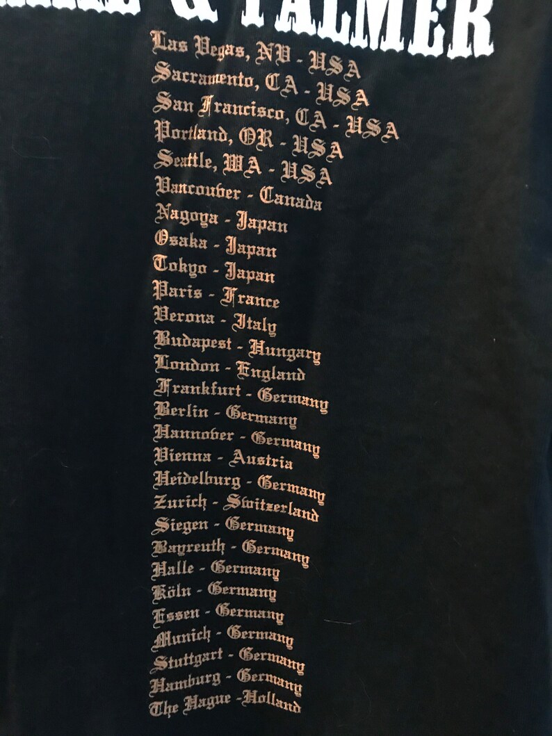 Emerson, Lake, & Palmer T-Shirt World Tour 1992 Greg Lake 12 String Guitar Moog Synthesizer ELP Keith Emerson Christmas Gift image 7