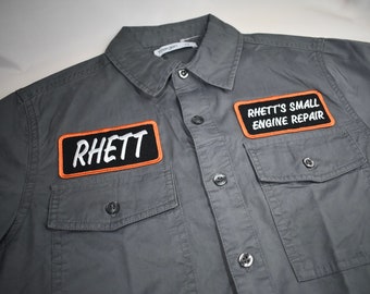 Camisa de trabajo infantil personalizada: estilo mecánico de la vieja escuela