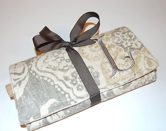 Jewelry Organizer, Travel Jewelry Roll, Travel Jewelry Case, Jewelry Roll Bag, Bridesmaids&#39; Gift, Personalized Gift, Gift for Her