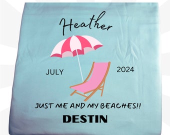 Personalized Bachelorette towel, Beach chair cover, Embroidered pool chair blanket, Unique gift for wedding party, Bridesmaid gift