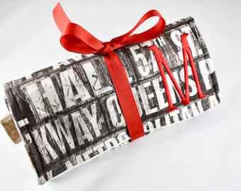 Personalisierte gestickte Schmuckrolle, Reisetasche, Brautjungfer Geschenk