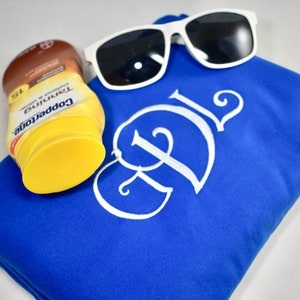 Personalized Microfiber Pool Chair Cover: Embroidered Beach Towel