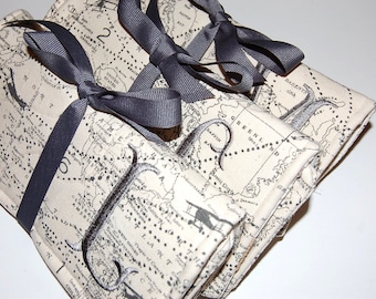 Bridesmaid Gift Set, Personalized Jewelry Roll, Travel Organizer