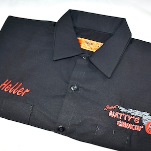 Custom Embroidered RedKap Work Shirt: BBQ Competition, Brewery