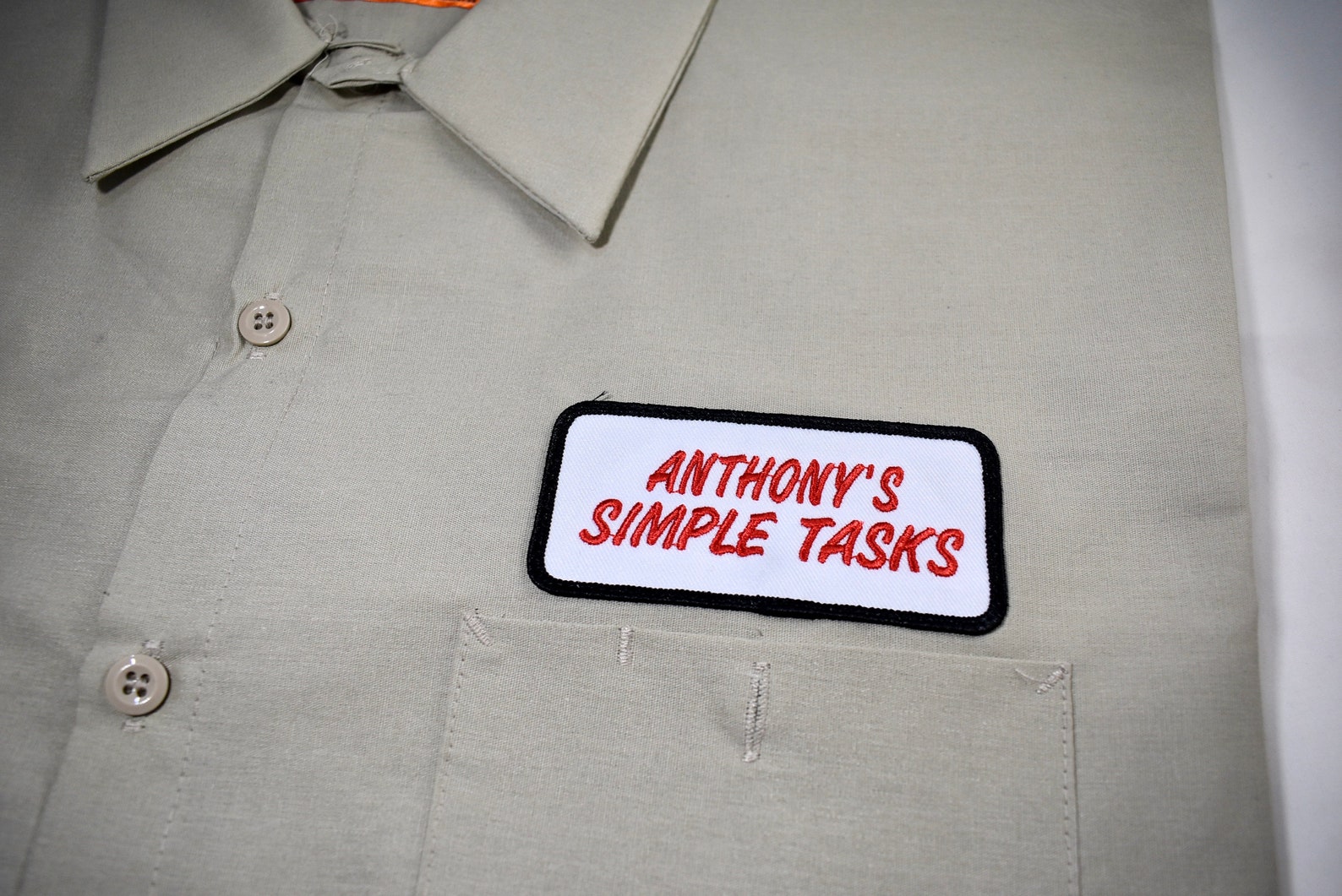 Patch Name Shirt Embroidered Red Kap Shop Shirt Mechanics Etsy