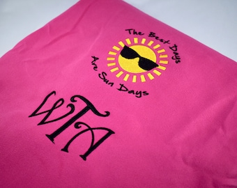 Personalized Pool Chair Cover, Microfiber Towel, Quick Dry Towel, Bridesmaid Gift, Monogrammed Towel, Beach Chair Cover, Gift for Her