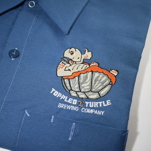 Custom Embroidered Shop Shirt, Red Kap Mechanics Shirt, Cotton Logo Work Shirt, Industrial Short Sleeve Work Shirt, Personalized Shop Shirt image 3