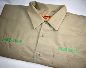 Personalized Embroidered Red Kap Work Shirt: Custom Logo Apparel