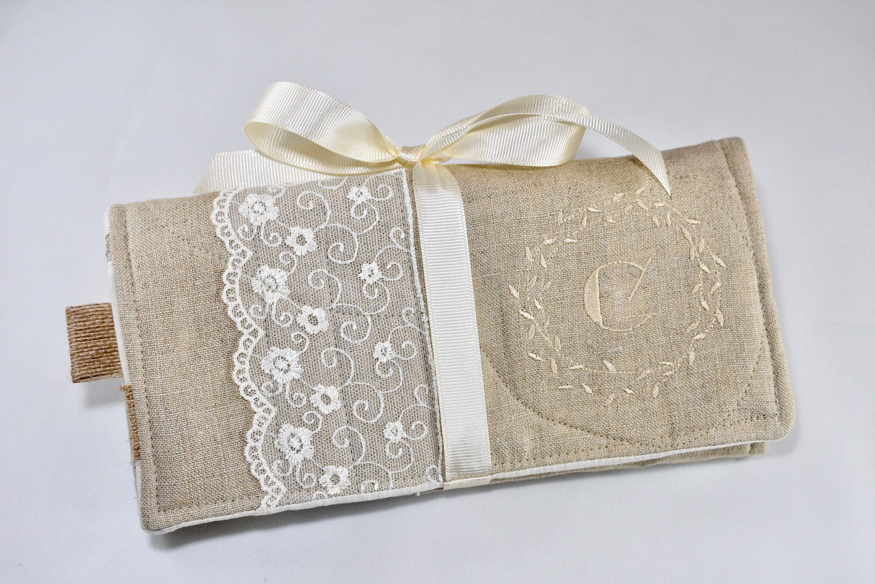 Jewelry Roll Lace Jewelry Roll Travel Jewelry Roll Necklace Etsy