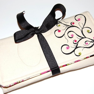 Jewelry Organizer, Travel Jewelry Roll, Travel Jewelry Case, Jewelry Roll Bag, Bridesmaids&#39; Gift, Personalized Gift, Gift for Her