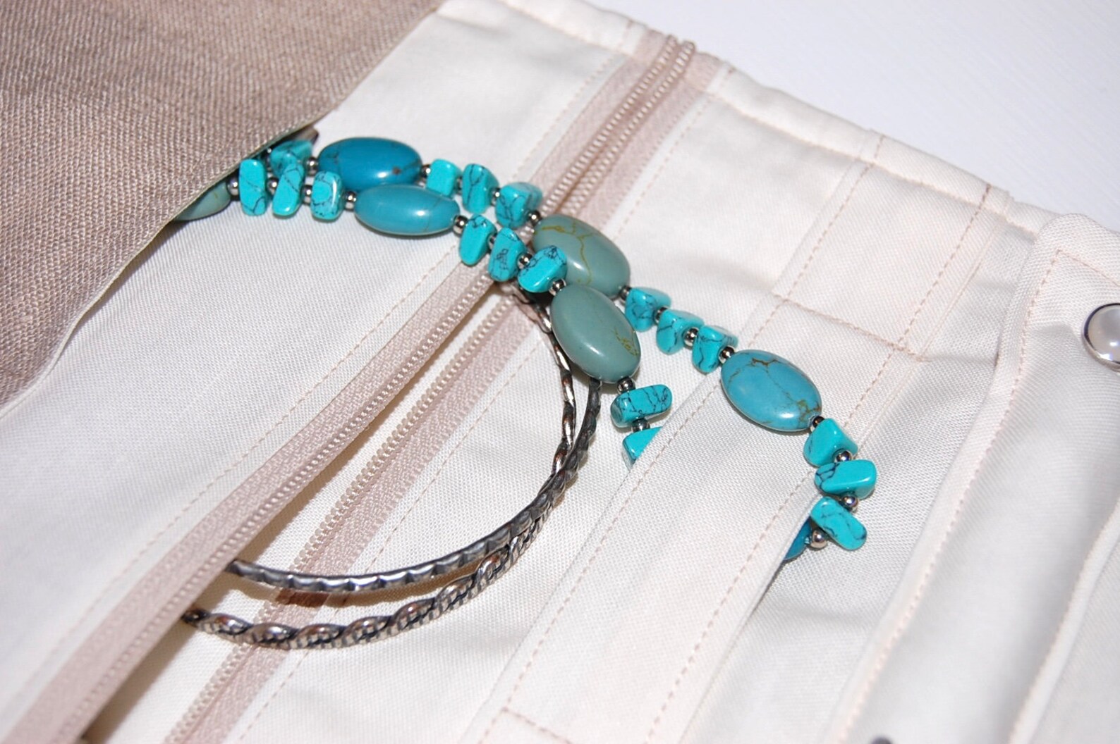 Jewelry Roll Lace Jewelry Roll Travel Jewelry Roll Necklace Etsy