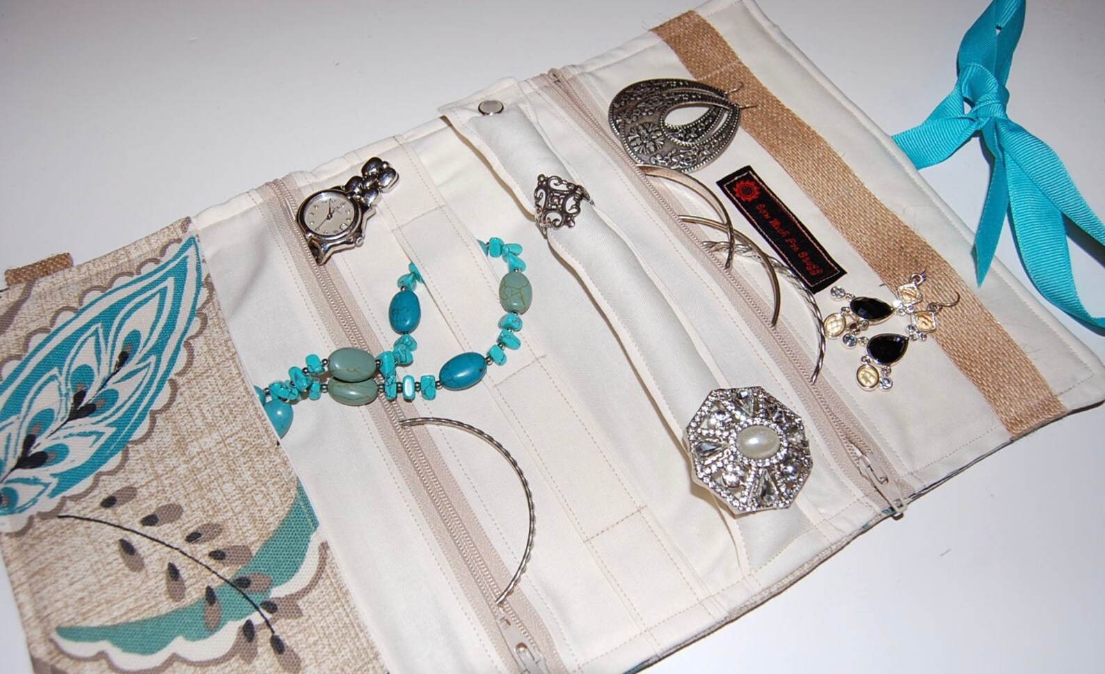 Jewelry Roll Bag Jewelry Organizer Bridesmaid Gift Travel Etsy