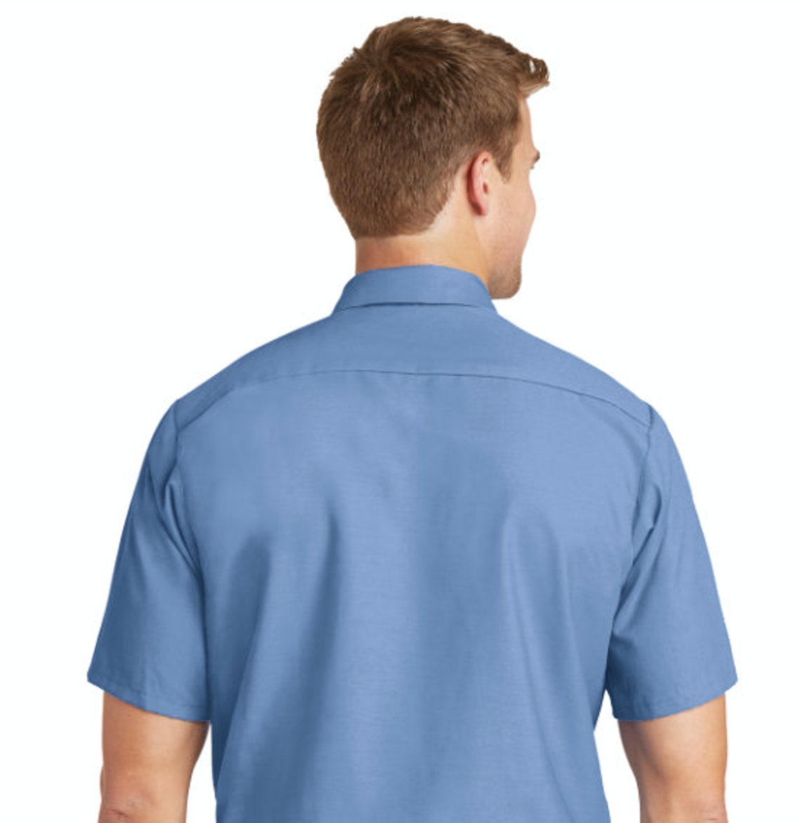 thumbnail image 2 of RD Men's LA Lakers Embroidered Patch Mechanic Work Shirt – Black Short Sleeve Button-Up 2 of 4