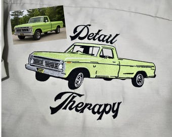 Camiseta bordada personalizada de mecánico de coches: Camiseta personalizada con parche RedKap
