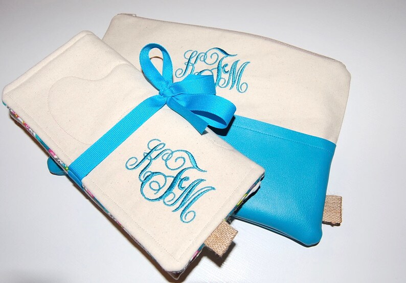 Personalized Bag Travel Jewelry Roll 2 pc Gift Set Etsy
