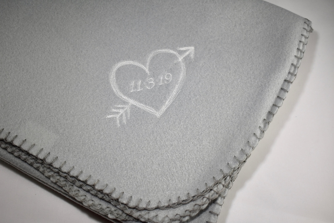 Fleece Wedding Blanket, Fall Wedding Throw, Personalized Fleece Blanket