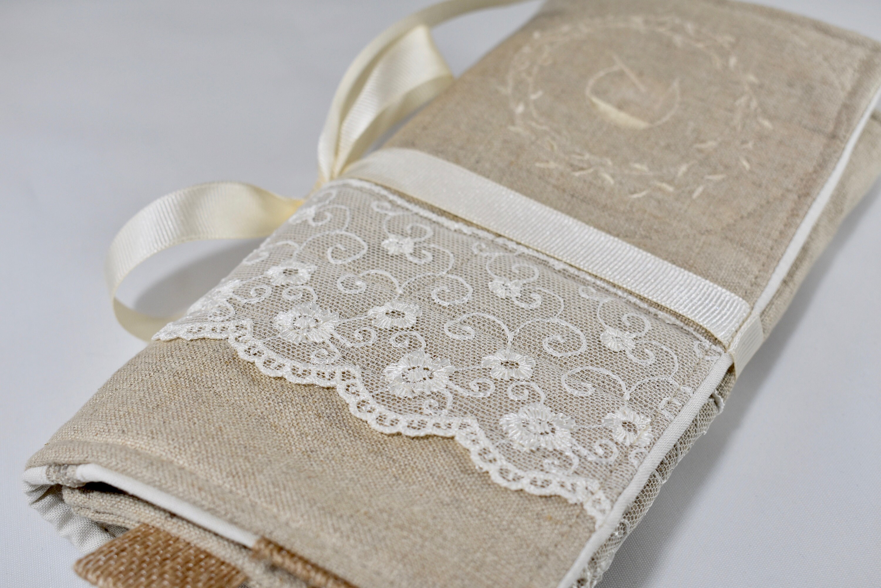 Jewelry Roll Lace Jewelry Roll Travel Jewelry Roll Necklace Etsy