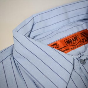 Camisa de trabajo personalizada para hombre, camisa de taller RedKap, camisa de mecánico retro, parche de nombre bordado, camisa de gasolinera, camisa de equipo de carreras, camisas de club imagen 6