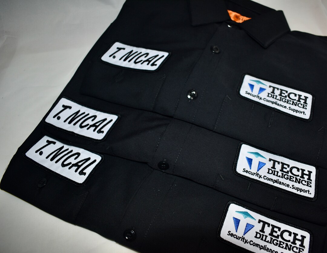 Camisa de trabajo bordada: parche con nombre personalizado