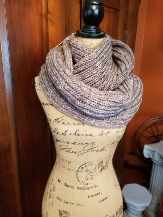 Brown Knitted Cowl
