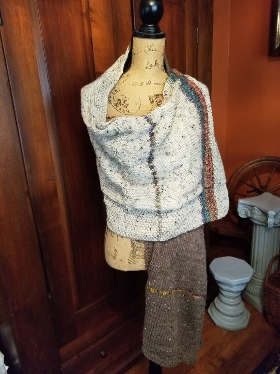 Outlander Style Hand Knitted Shawl