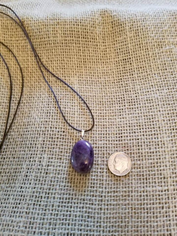 Purple Agate Healing Pendant