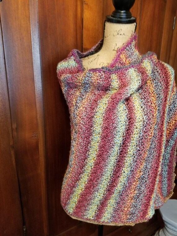 Outlander Style Hand Knitted Shawl