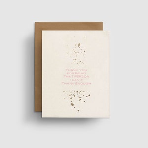 Baby Shower Dank u kaarten, Gold Foil Card, Small Business Dank u, Bruiloft dank u kaart, inkt spetters