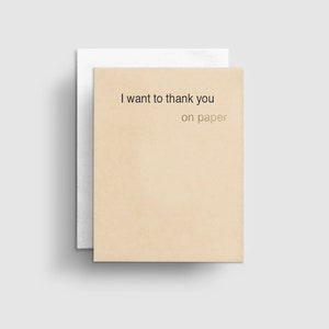 Thank You Cards Wedding, Gold Foil and Letterpress Greeting Card