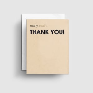 Carte de remerciement masculin, carte minimaliste, merci drôle, carte de presse-lettres, fleuret d’or, chéri de cartes de remerciement
