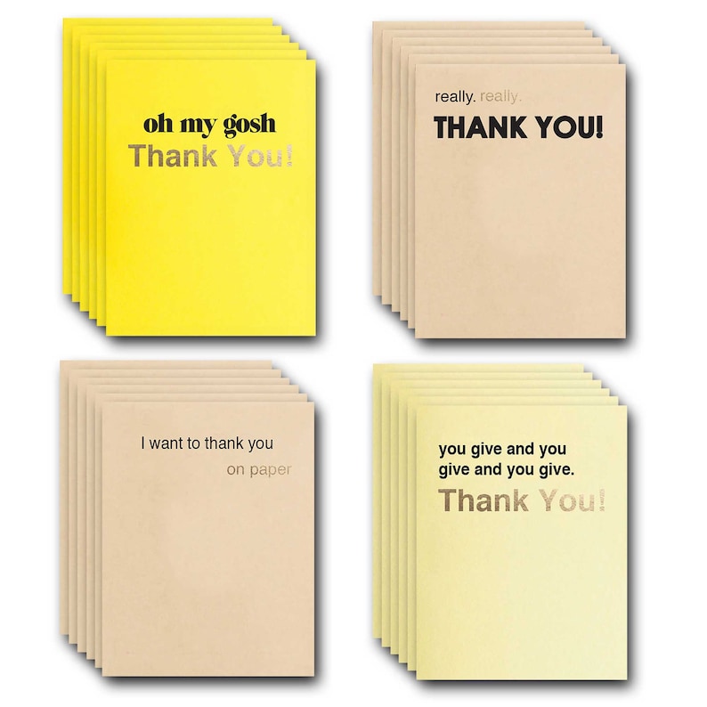 24 Card Set Funny Thank You Cards Pack Masculine Card Etsy