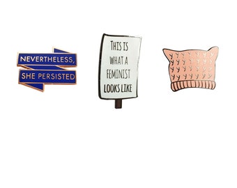 Emaille Pin 3er Set, Feministische Pin Geschenke für Sie, Schwester Geschenk, Feminismus Geschenk für Mutter, Girl Power, Starke Frauen, Feministisches Geschenk Pin Pack