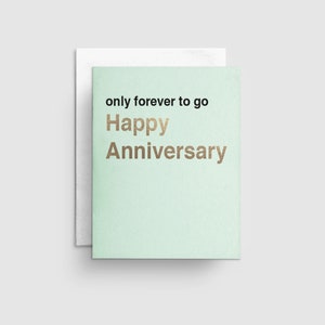 Funny Anniversary Husband Card, Verjaardagskaart voor vriendin, jubileumkaart voor vriend, 3e verjaardagskaart, only forever to go