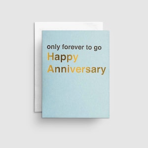 Funny Anniversary Card For Husband, 6th Anniversary Card, 1st Anniversary Card, 10 Year Anniversary Card, Card For Couple Only Forever To Go